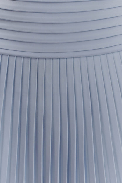 Robe mini Rylee à plis multiples - Bleu glace