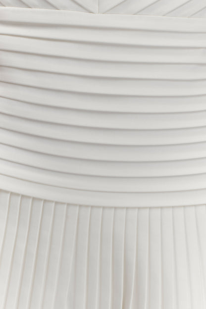 Robe mini Rylee à plis multiples - Blanc
