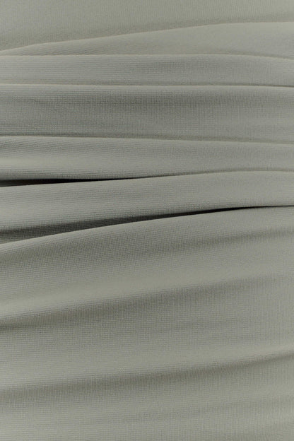 Sera Haut en nylon recyclé à une épaule avec drapé - Basil