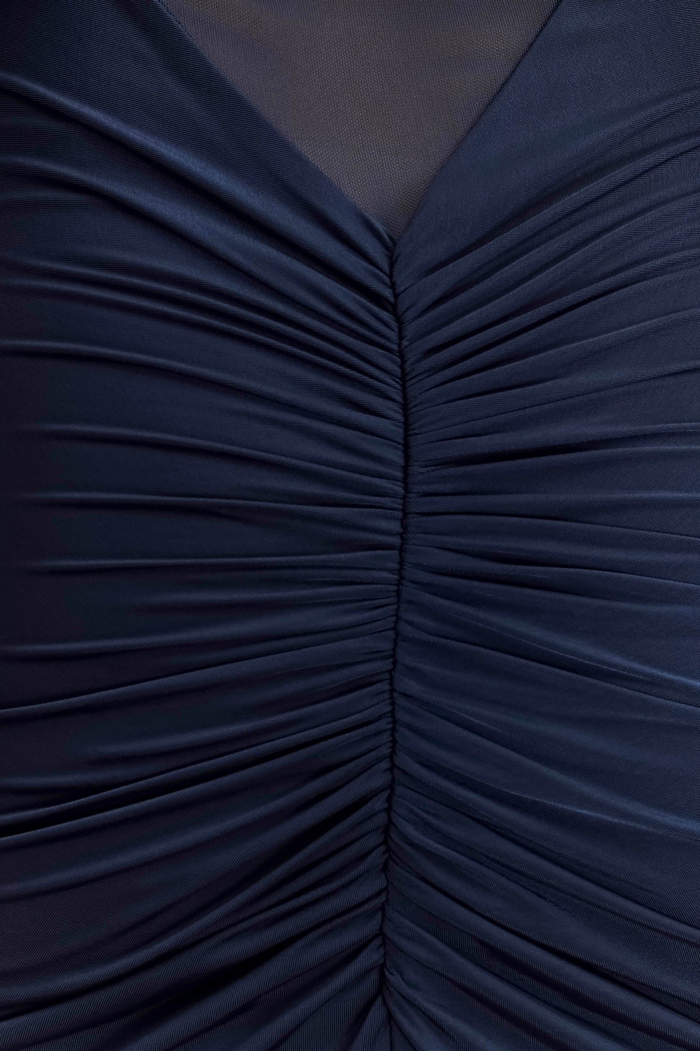 Robe maxi décontractée et en maille à une épaule Kaitlin - Bleu nuit