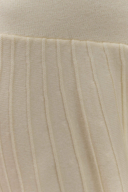 Mini-robe en tricot Blair à plis - Ivoire