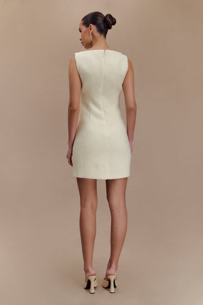 Mini-robe en bouclette texturée Angela - Ivoire