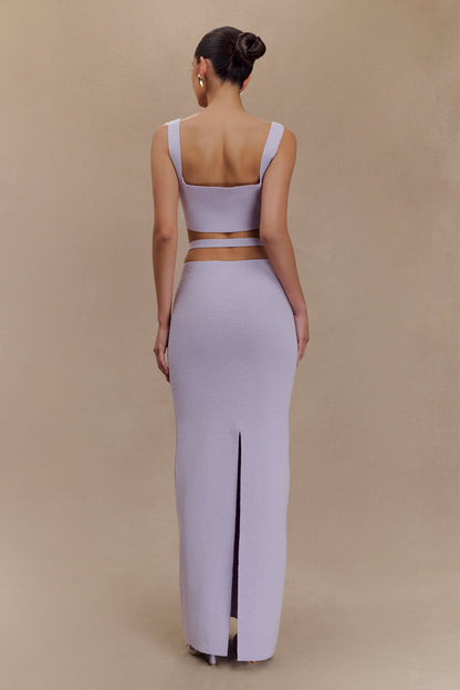 Robe Maxi Tricotée à Découpes Alysanne - Lilas