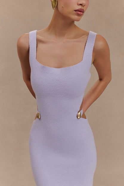 Robe Maxi Tricotée à Découpes Alysanne - Lilas