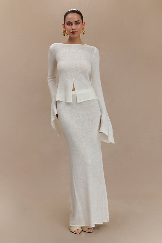 Jupe Maxi Tricot Phoebe - Ivoire