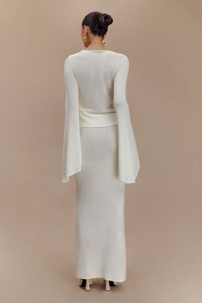 Jupe Maxi Tricot Phoebe - Ivoire