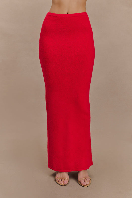 Jupe Maxi Tricot Elise - Rouge