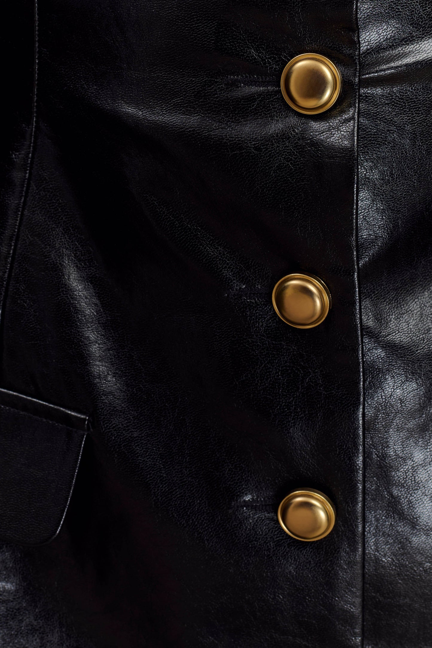 Nancy Mini-robe en simili cuir - Noir