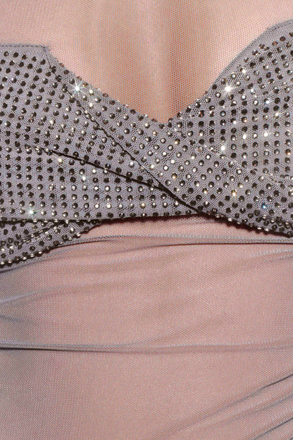 Top Garcelle Diamante à épaules dénudées - Gunmetal