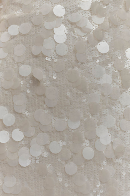 Robe mini Romilly à paillettes - Ivoire