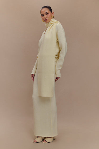 Jupe Maxi Tricot Elise - Ivoire Marbré