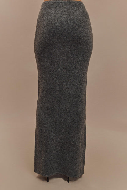 Jupe Maxi Tricot Elise - Gris Anthracite
