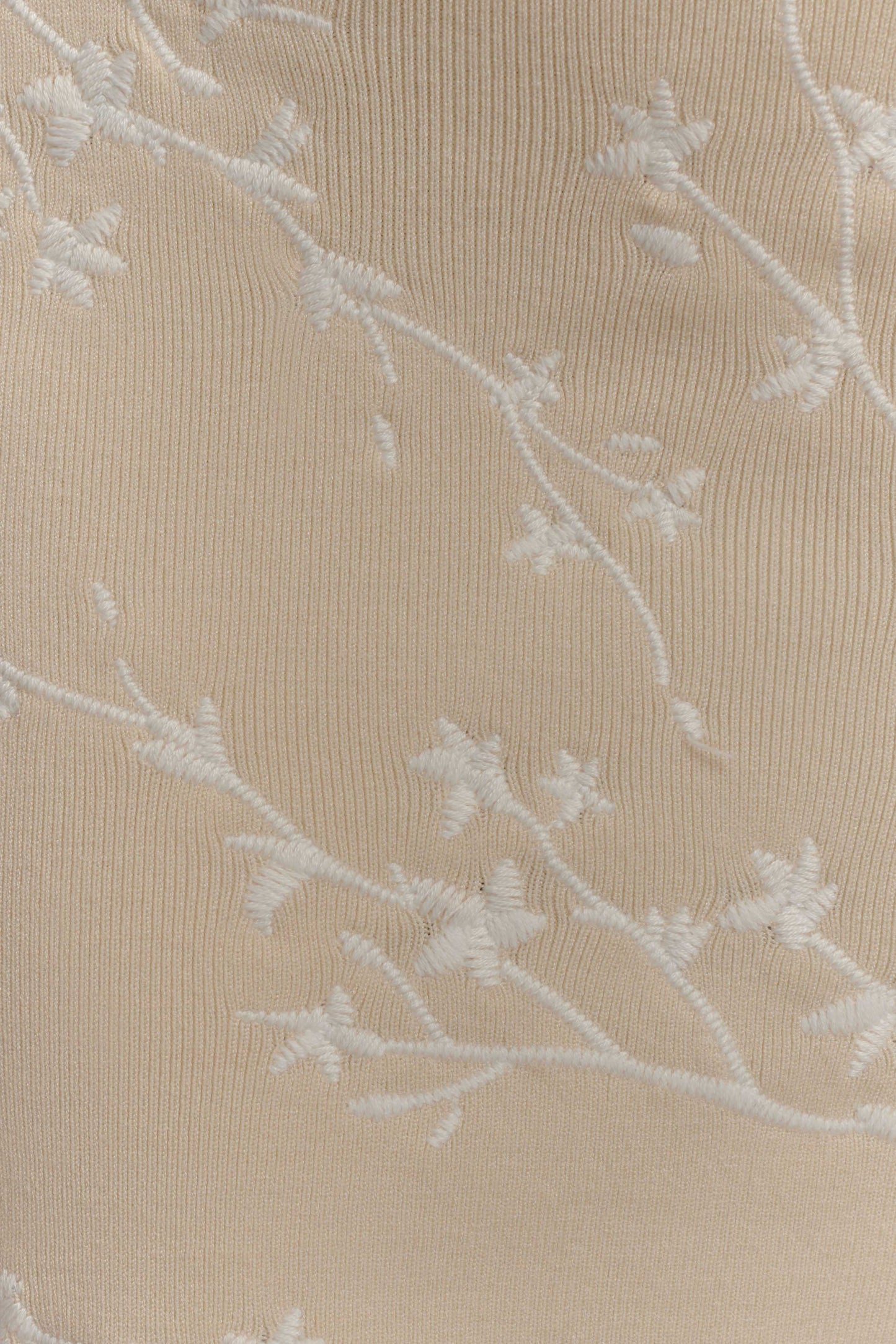 Mini-robe en jersey brodé à épaules dénudées Mallory - Crème et Ivoire
