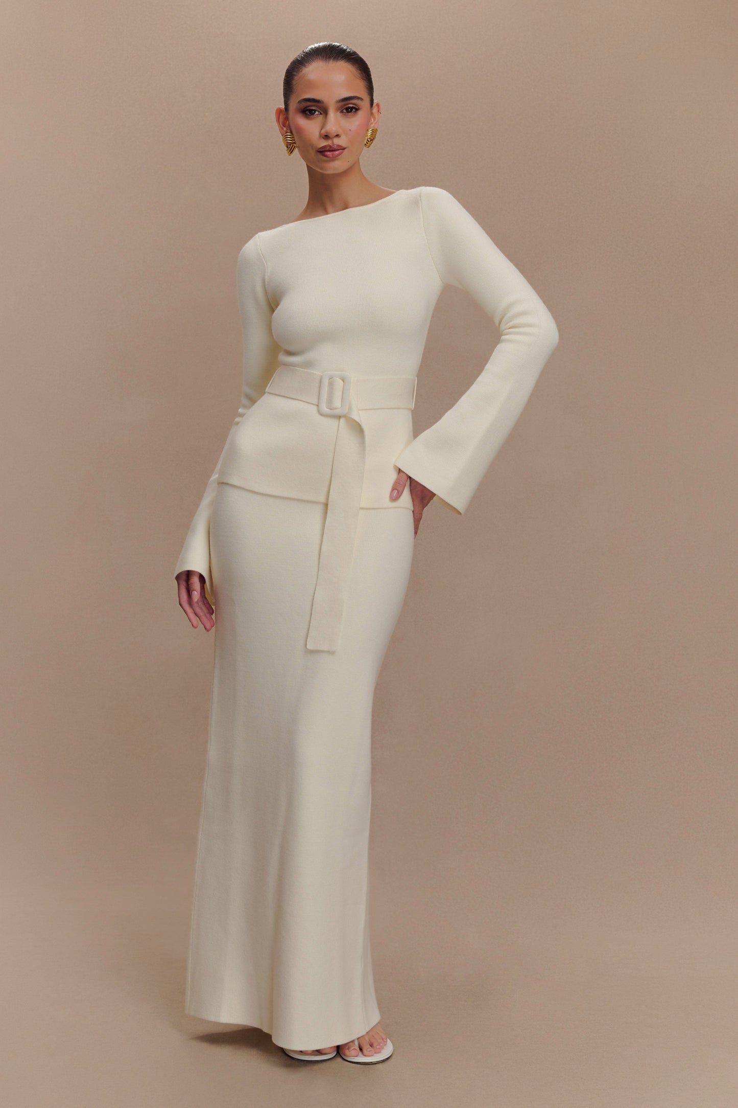 Jupe Maxi Tricot Kyle - Ivoire