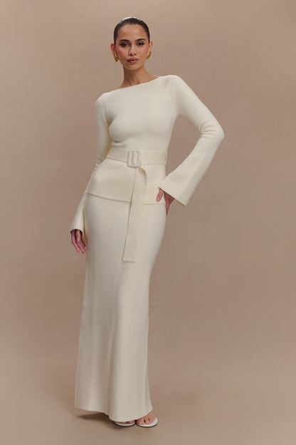 Jupe Maxi Tricot Kyle - Ivoire