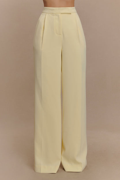 Pantalon large Faith Suiting - Crème citron
