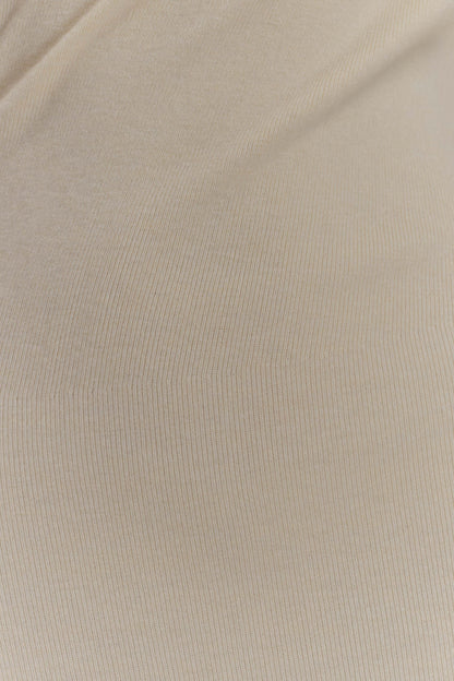 Robe mi-longue en jersey torsadé et drapé Culver - Crème