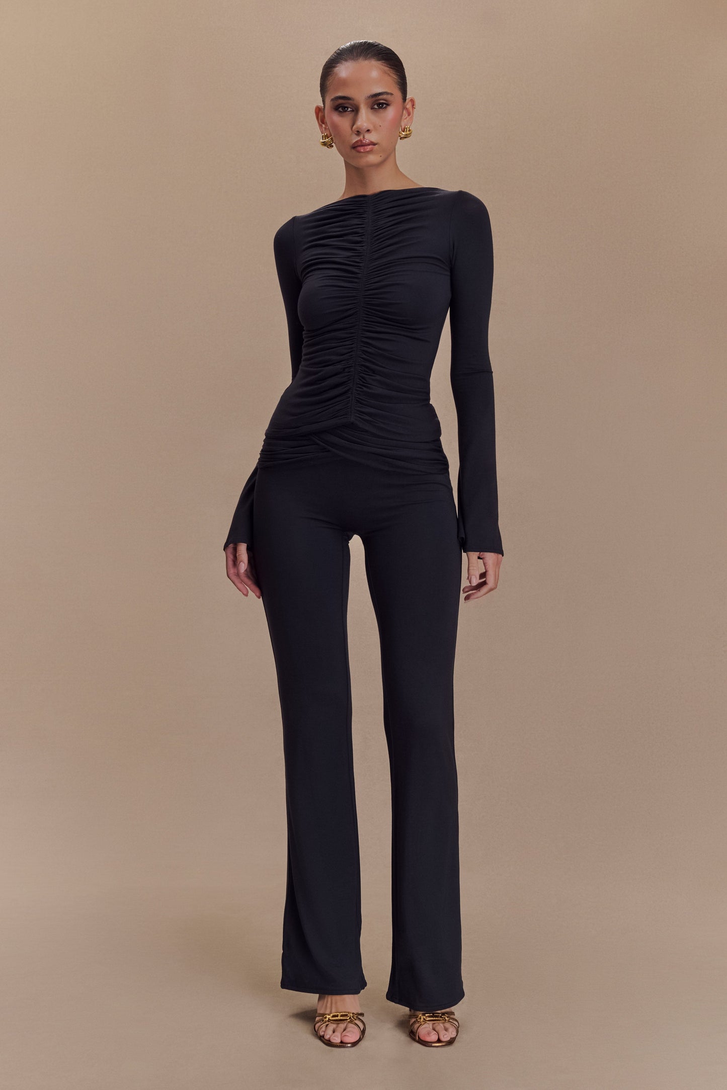 Pantalon droit en modal Preston - Noir