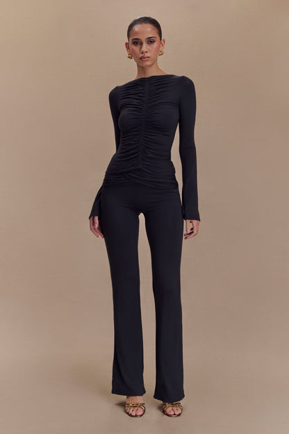 Pantalon droit en modal Preston - Noir