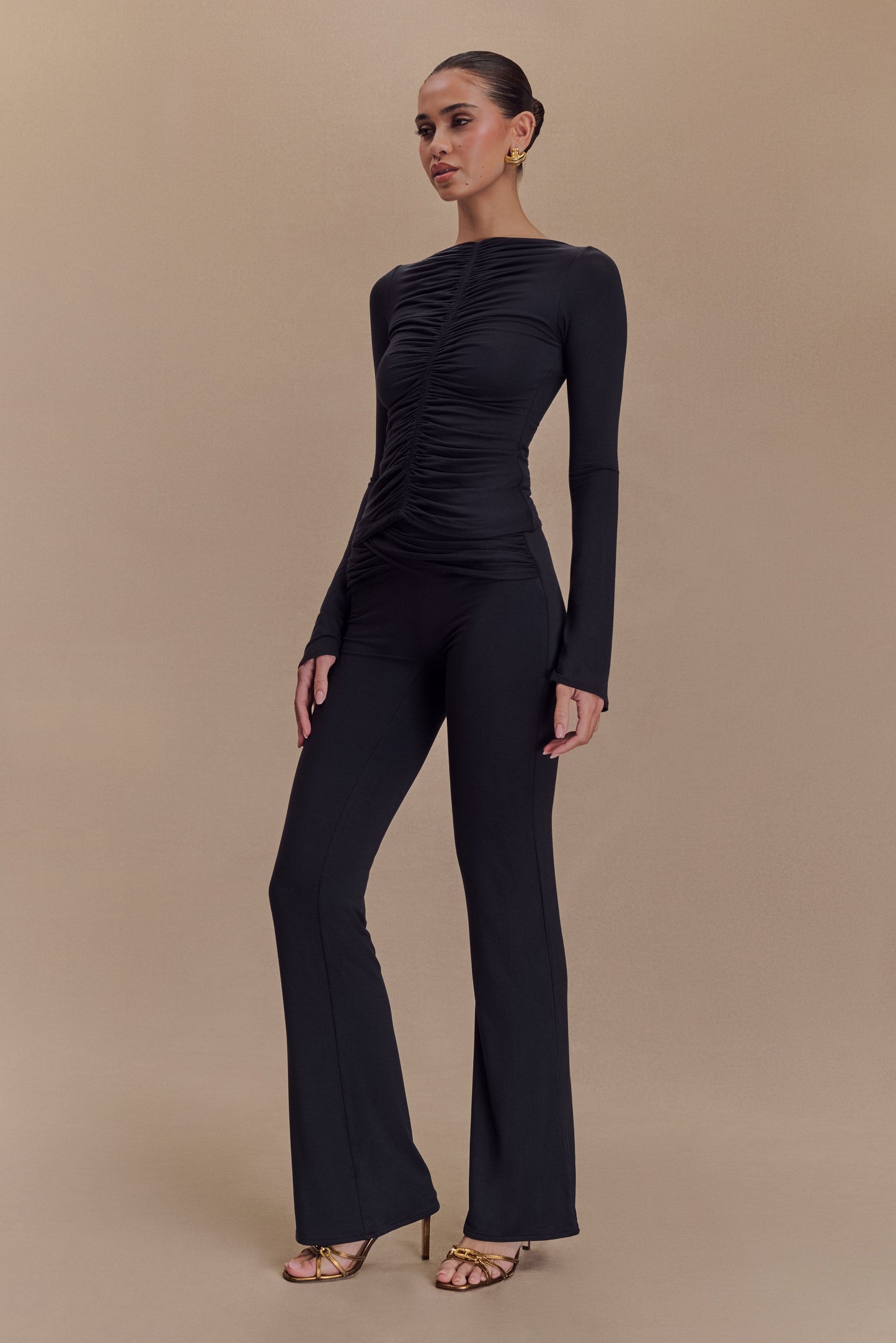 Pantalon droit en modal Preston - Noir