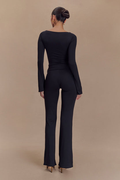 Pantalon droit en modal Preston - Noir