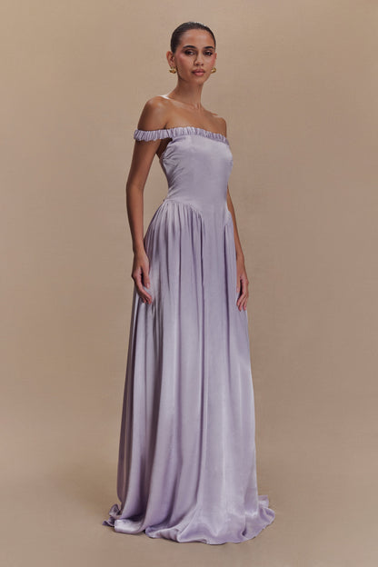 Robe Maxi Coco à Taille Tombante - Mauve