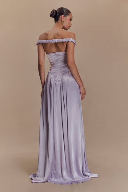 Robe Maxi Coco à Taille Tombante - Mauve