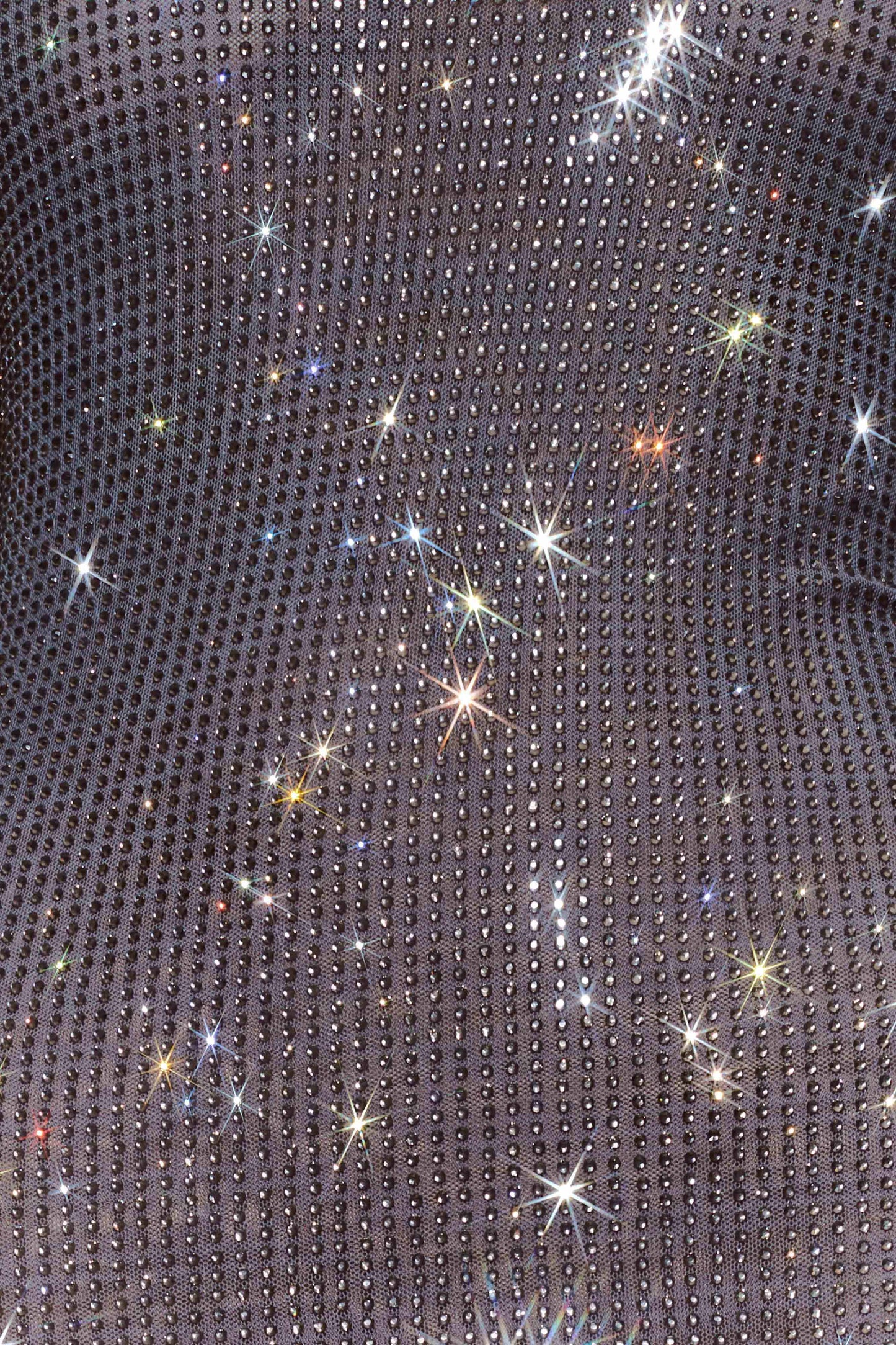 Marcia Diamante Robe Maxi à Manches Longues - Gris Anthracite
