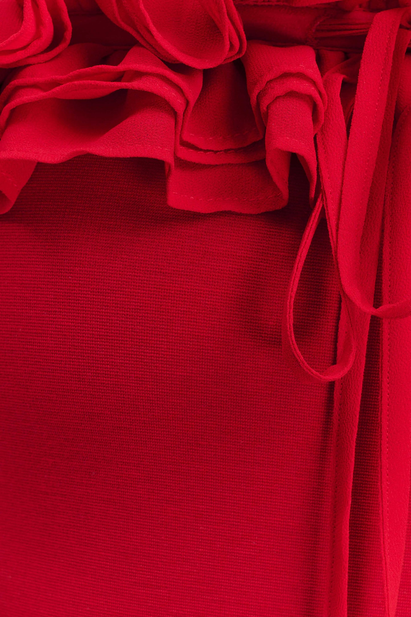Robe Maxi Nova à Volants et Épaulettes - Rubis