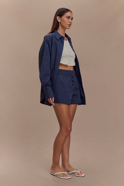 Chemise oversize en coton Campbell - Bleu marine