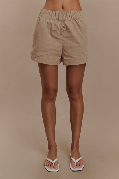 Shorts décontractés en coton Johanna - Sable
