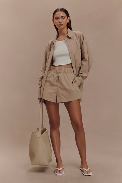 Shorts décontractés en coton Johanna - Sable