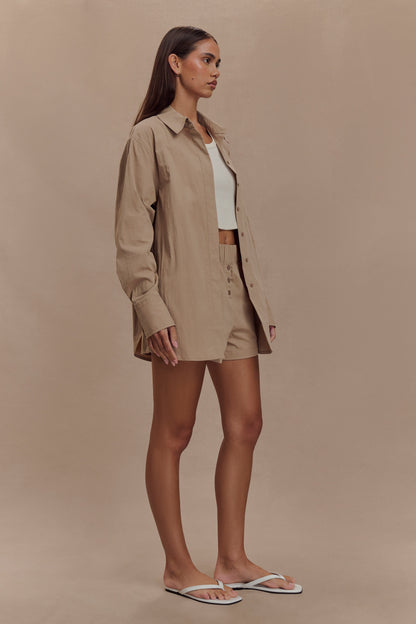 Chemise ample en coton Campbell - Sable