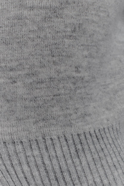 Cardigan oversize boutonné Alexia - Gris chiné