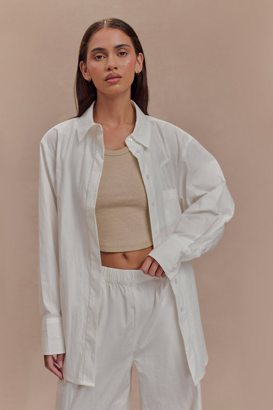 Chemise oversize en coton Campbell - Blanc