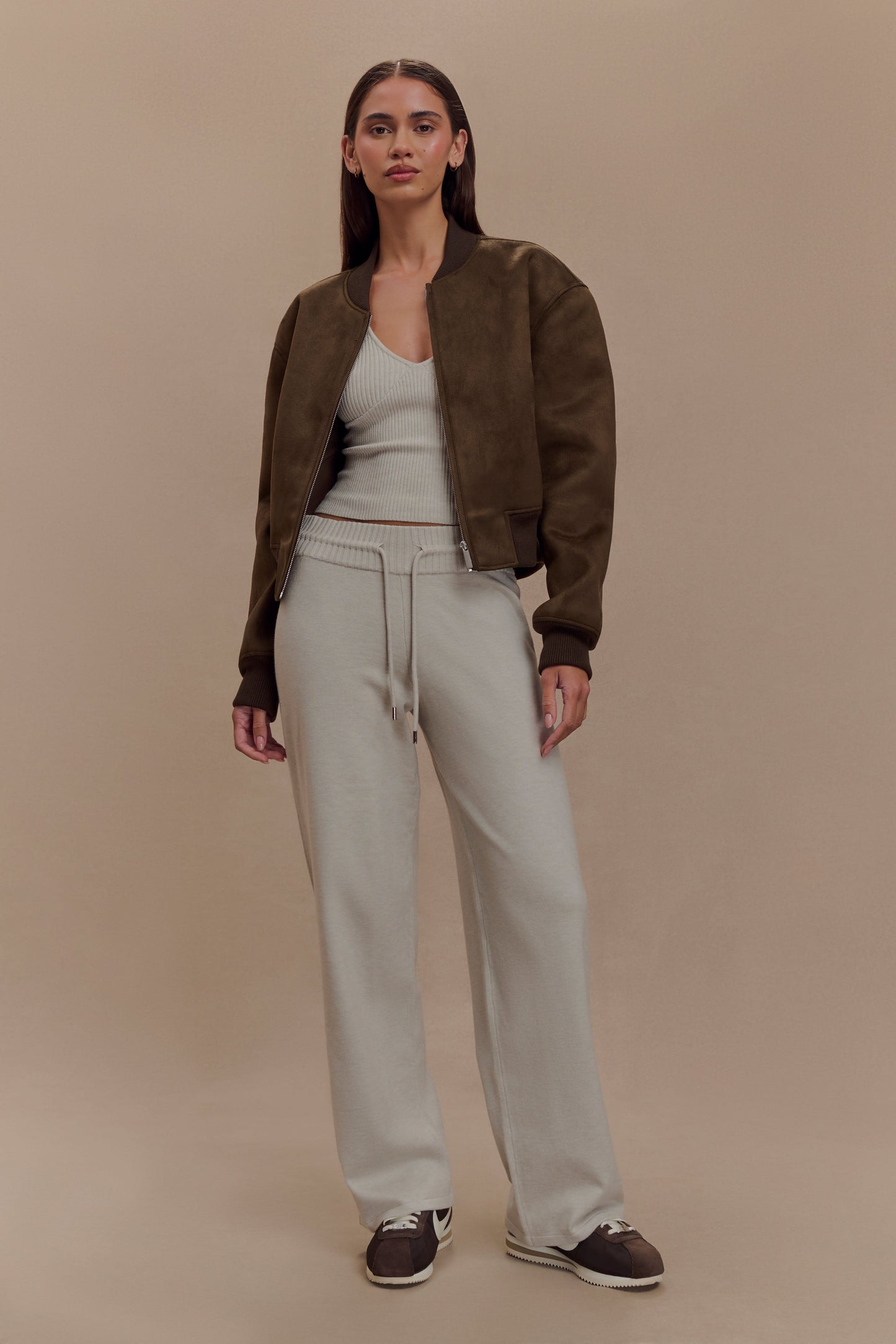 Débardeur côtelé en tricot Natalya - Gris chiné