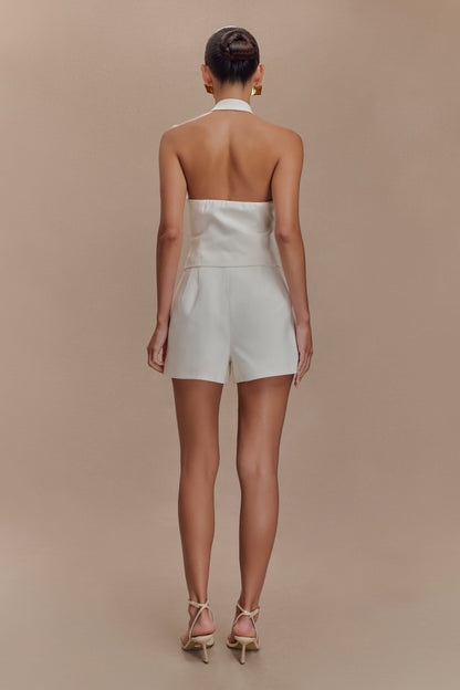 Shorts taille haute Silas - Blanc