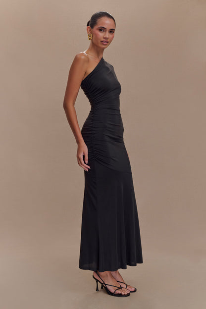 Robe midi asymétrique en jersey de jersey de chloé - Noir