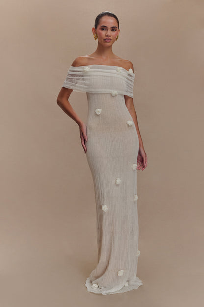 Robe Maxi Tricot Brynn Orchid - Ivoire