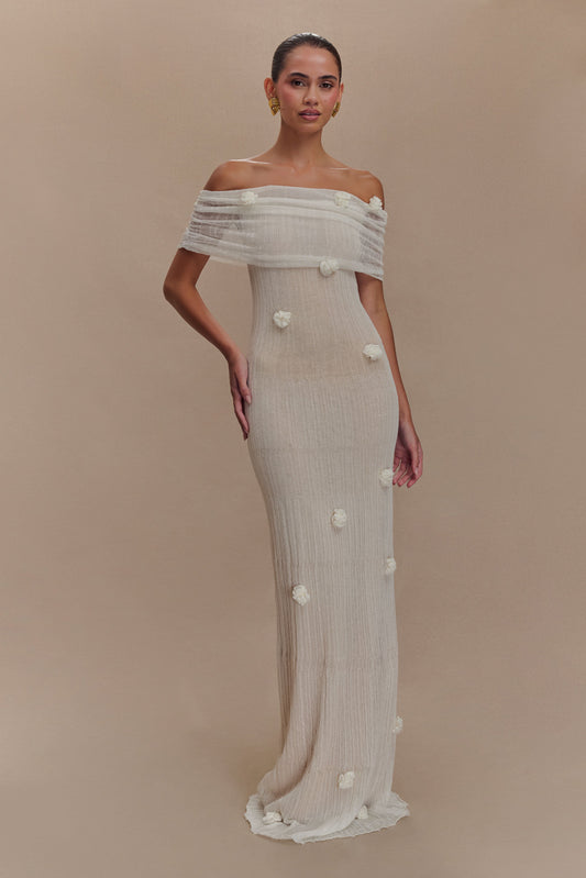 Robe Maxi Tricot Brynn Orchid - Ivoire
