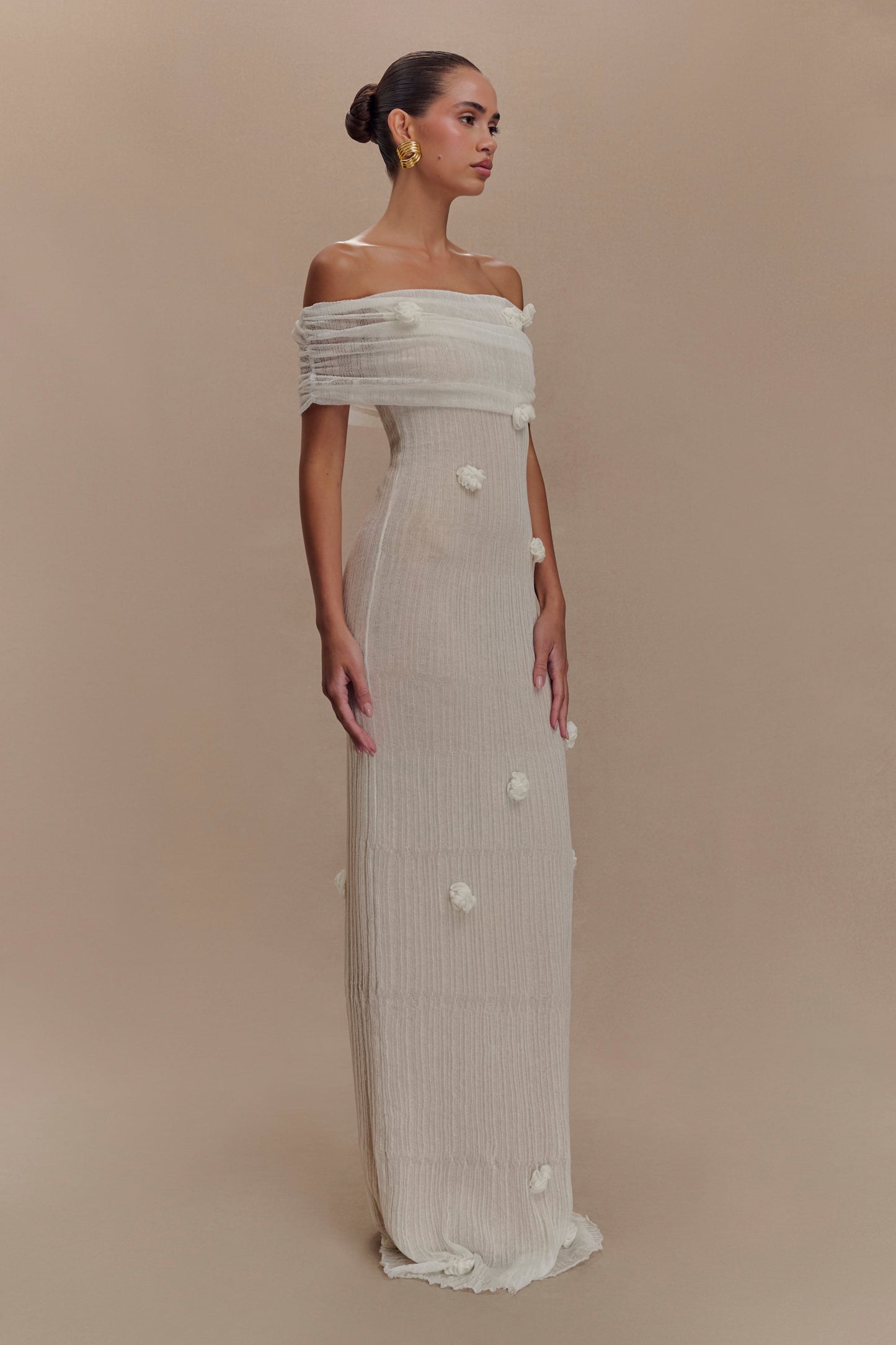 Robe Maxi Tricot Brynn Orchid - Ivoire
