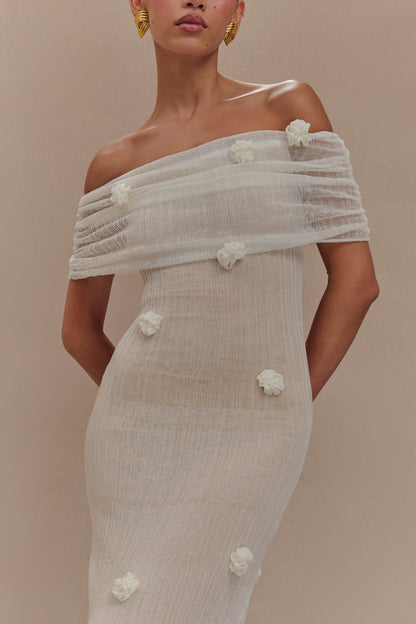 Robe Maxi Tricot Brynn Orchid - Ivoire