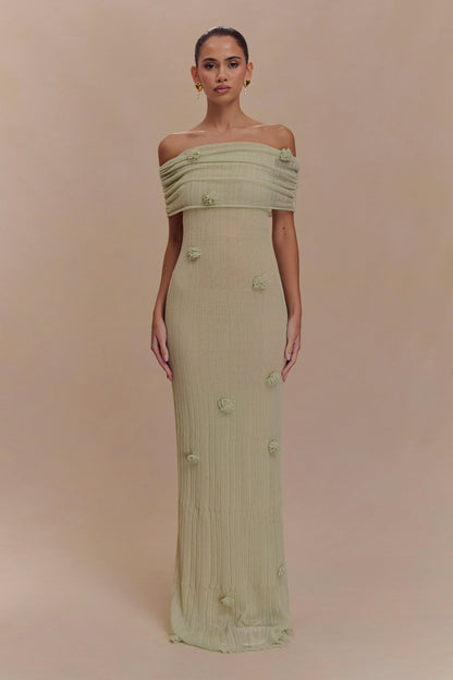 Robe Maxi Tricot Brynn Orchid - Vert Pastel