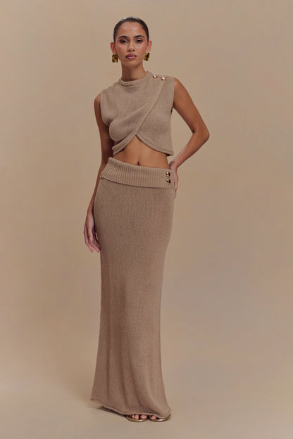 Jupe Maxi Tricot Sloane - Latte