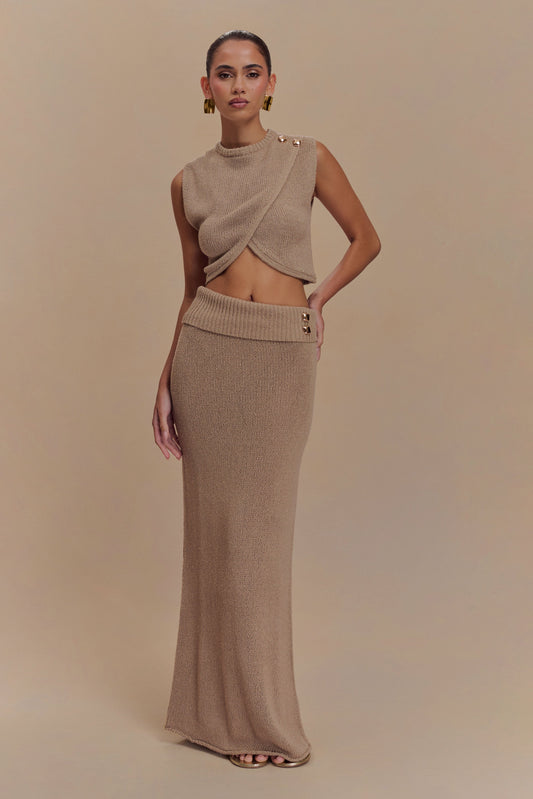 Jupe Maxi Tricot Sloane - Latte