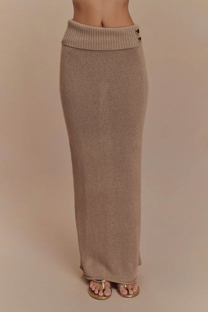 Jupe Maxi Tricot Sloane - Latte