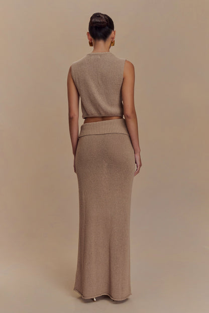 Jupe Maxi Tricot Sloane - Latte