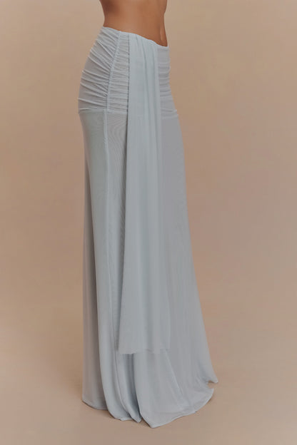Jupe Maxi en Maille Arna - Bleu Clair