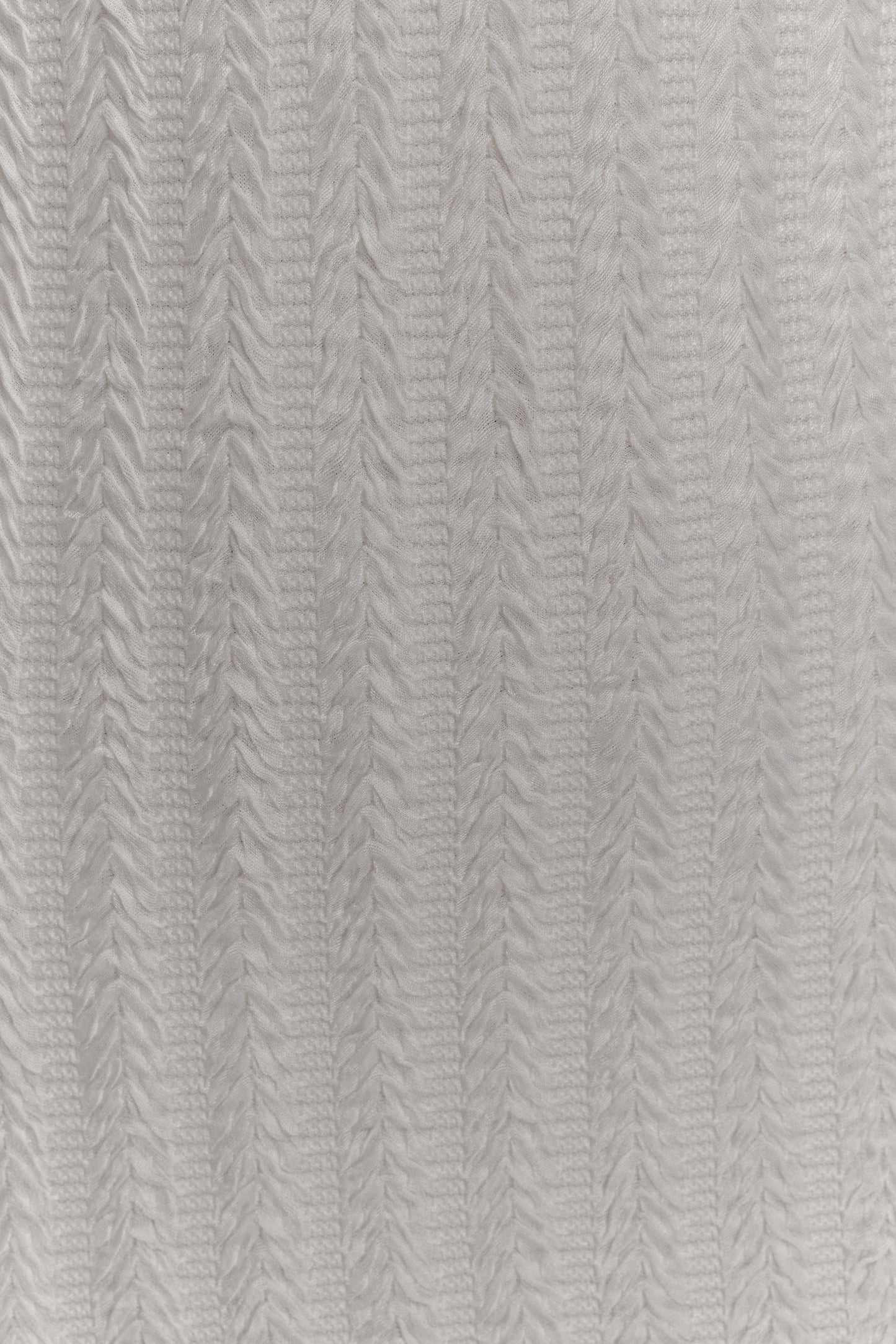 Robe mini à manches longues en pointelle Daphne - Ivoire