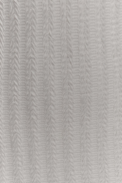 Robe mini à manches longues en pointelle Daphne - Ivoire